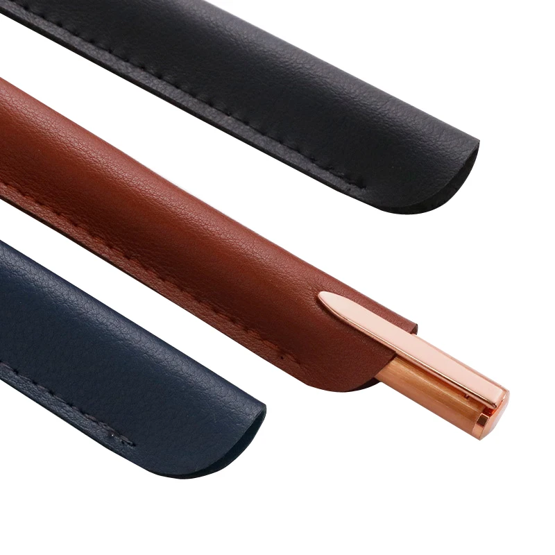 

2PCS Soft Leather Pencil Case Handmade Storage Bag for One Pen Pencilcase Pouch Case Stationery Office School Supplies