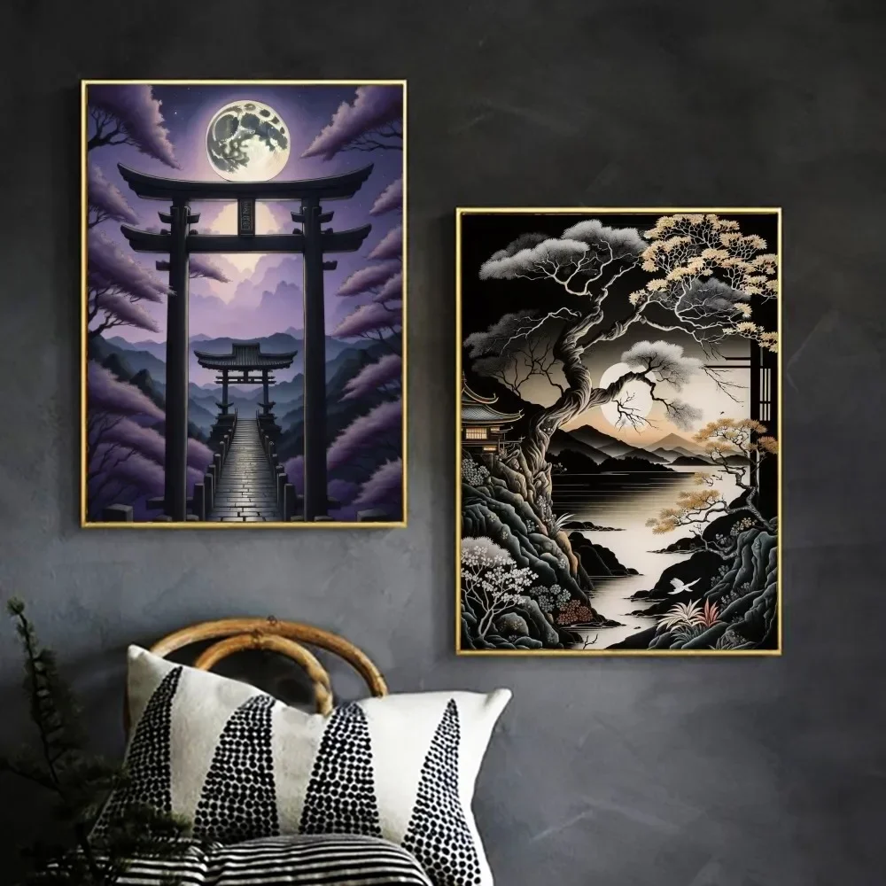 Роспись Fuji Mountain Architecture Nature Landspace постер из крафт-бумаги искусство живопись