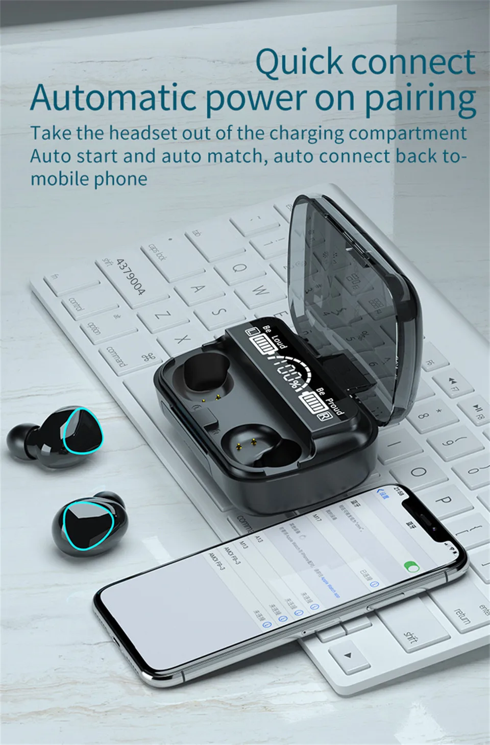 M10 TWS Bluetooth 5 1 наушники 3500 мАч зарядная коробка беспроводные 9D стерео спортивные