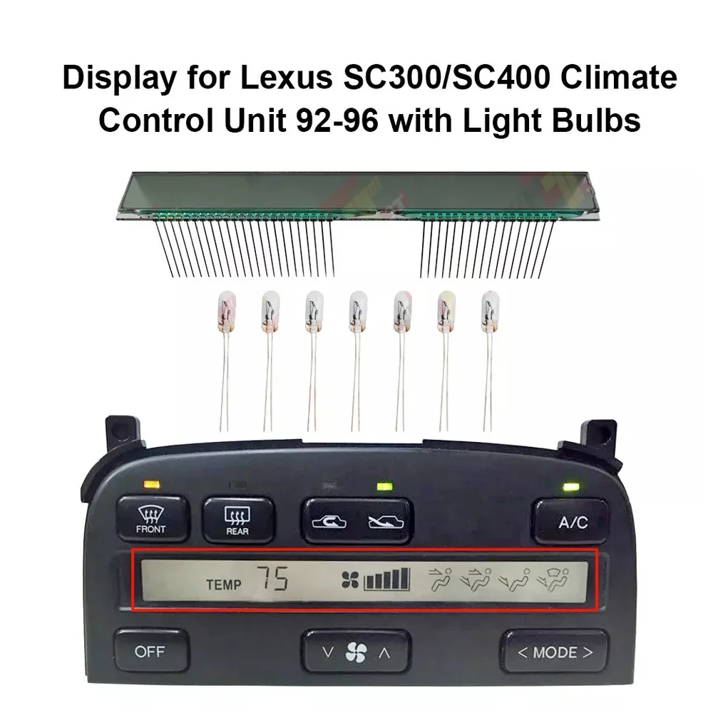

ЖК-дисплей для приборной панели Lexus SC300 SC400, блок контроля климата 92-96 с лампочками головного света