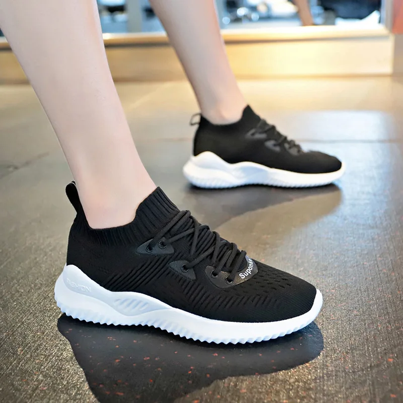 

Trend sports shoes Women's sneakers Lace Up Platform Lady Jogging Shoes Breathable Casual Running Shoe Mesh Cut Out Footwear