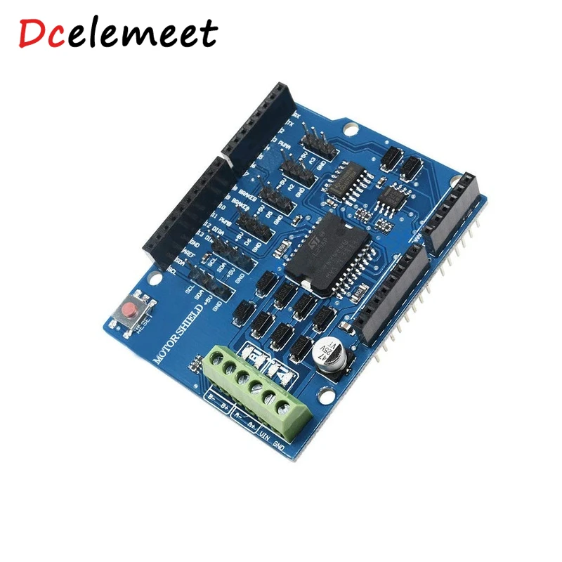 

5V 12V L298P L298 Shield R3 DC Motor Driver Shiled Module Expansion Board 2A Dual Full Bridge H-Bridge for Arduino UNO 2560