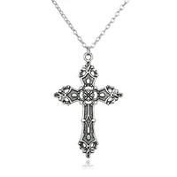 aesthetic goth vintage cross pendant necklace harajuku chain choker collar grunge egirl goblincore women men accessories jewelry