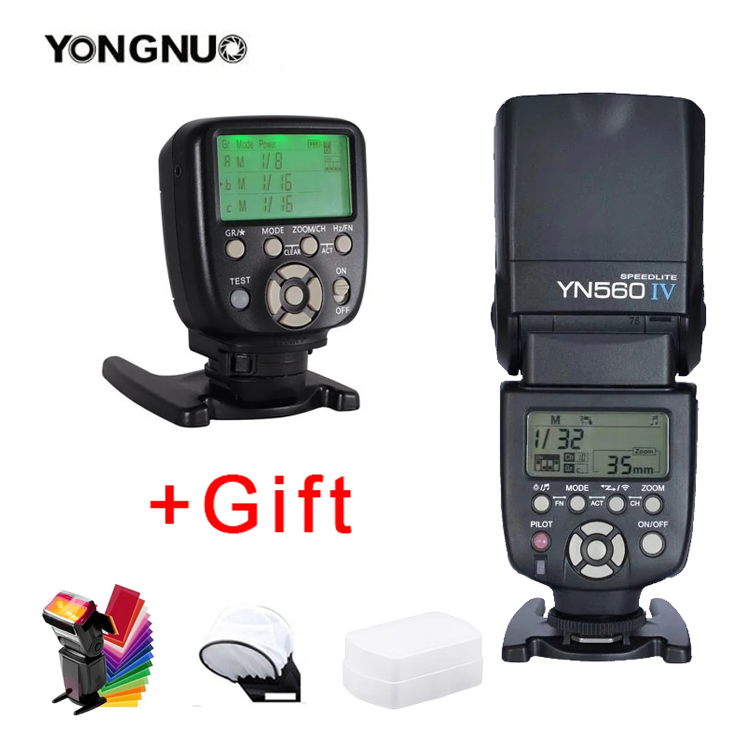 

Yongnuo YN560IV YN560 IV YN 560 Flash Speedlite With YongNuo YN560-TX II Trigger Controller for Canon Nikon Fuji Camera