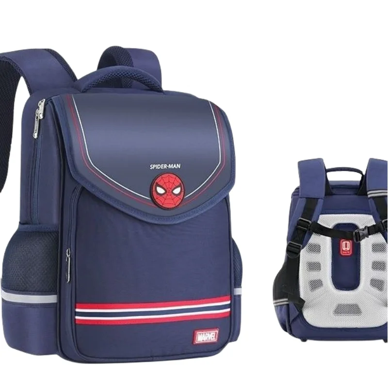 Marvel Anime Spider-Man Iron Man American Team Creative Peripheral Personality Boy Burden-Reducing School Bag Cartoon Backpack