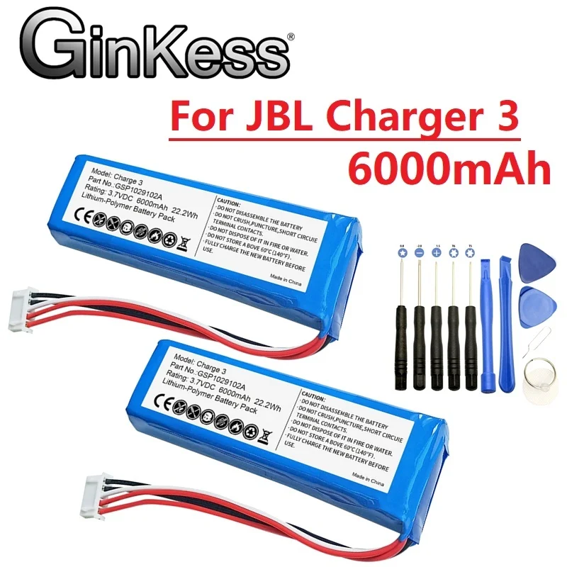 

Аккумулятор для JBL Charge 3 GSP1029102A, 3,7 в, 6000 мАч
