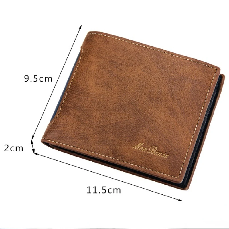 Мужской кошелек кожаный деловой складной Роскошный тонкий из воловьей кожи с