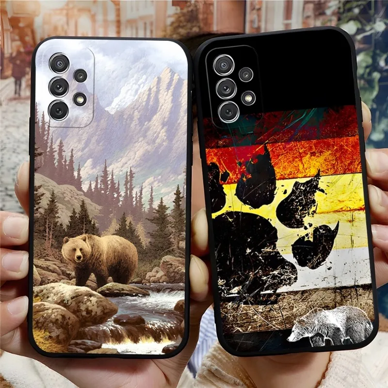 

Bear Phone Case For Sumsung A13 A12 A52 A53 A51 A21 A22 A31 A40 A03S A73 A32 A33 A50 A20E Telefoon Coque