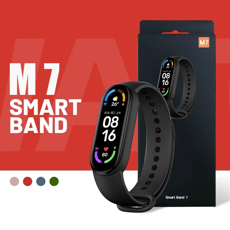 

Смарт-часы M7 для мужчин и женщин, спортивные Смарт-часы с фитнес-трекером, Bluetooth, пульсометром, тонометром, Смарт-часы для Android и IOS