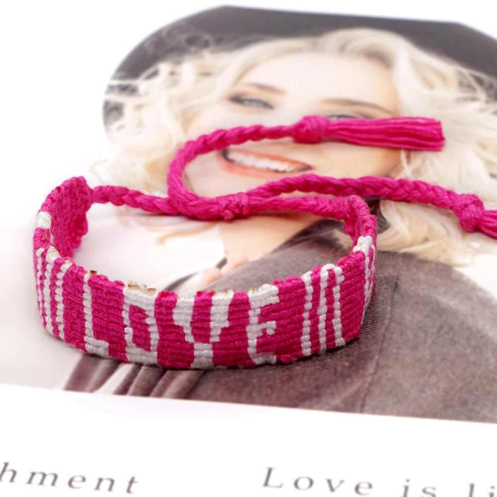 Браслет Go2BoHo женский Плетеный макраме ручной работы с хлопковой нитью пляжный