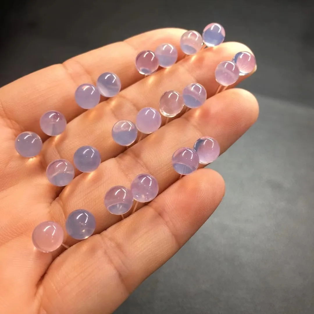 

1 Pair Fengbaowu Natural Purple Jade Quartz Sphere Earring 925 Sterling Silver Crystal Healing Stone Fashion Jewelry Gift Women