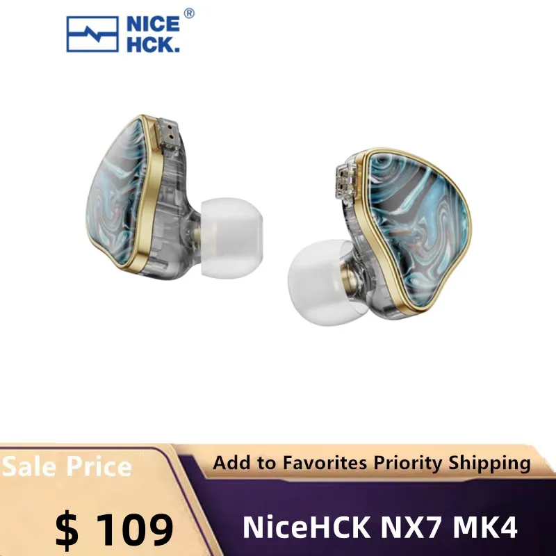 

NiceHCK NX7 MK4 Stabilized Wood HIFI Music Earbud 7 Driver Units Hybrid Audiophile Earphone With Replaceable Tuning Filters IEM