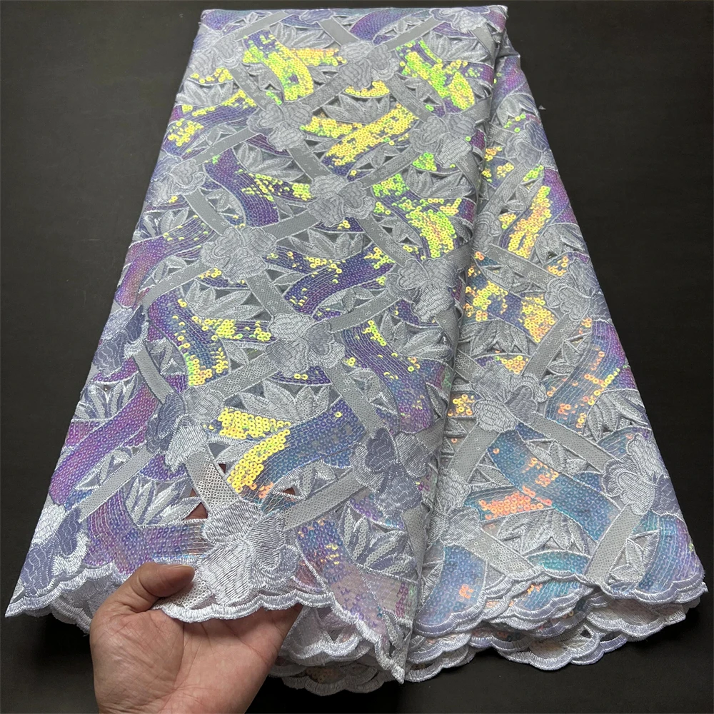 

Французская кружевная ткань 2022, роскошные африканские кружевные ткани из органзы с блестками, вышитые для свадебной вечеринки ZP132