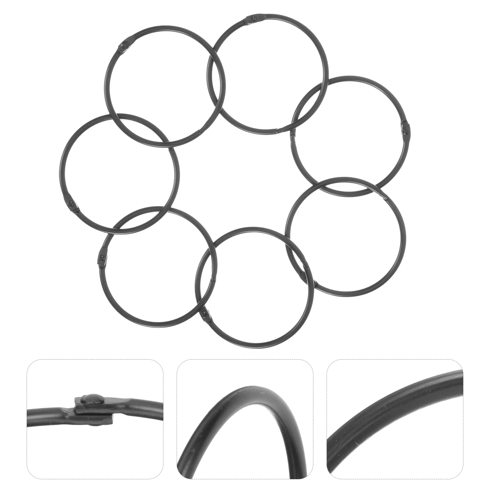 

Curtain Rings Shower Hooks Ring Bathroom Hanging Guest Essentials Hook Drapery Rod Window Metal Eyelet Hangers Drape Clip