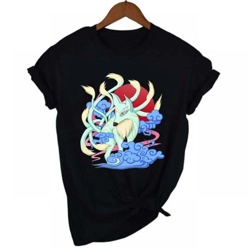 

Summer casual super hot net red print ladies T-shirt 100% cotton O-neck short-sleeved T-shirt loose solid color top
