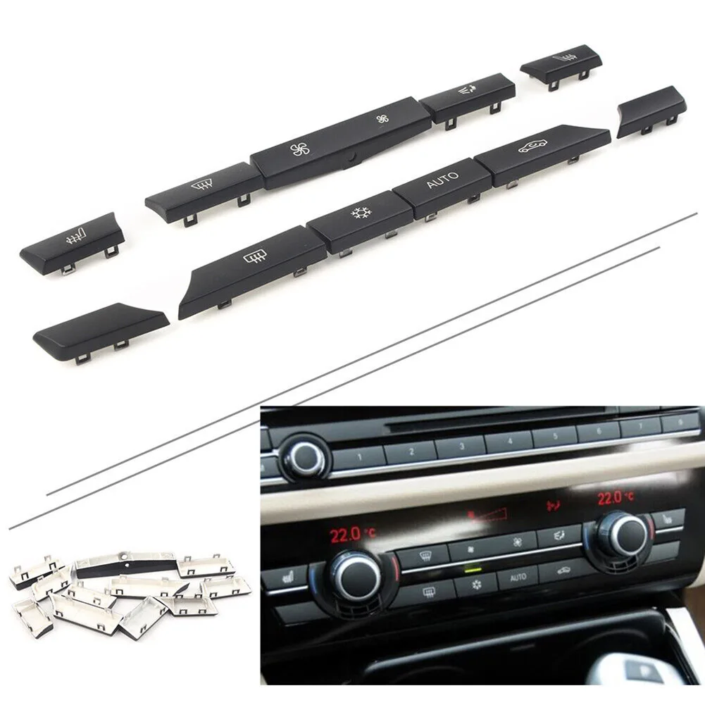 

11 Pcs Car Air Conditioner Switch Button 61319313922 For BMW 5 6 7 Series F07 GT/F10/F11 F06/F12/F13 F01/F02 Car Button Key Cap