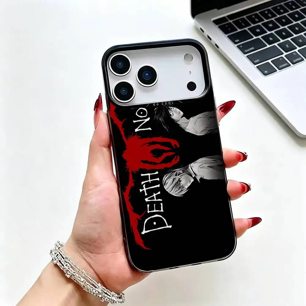 Фото Чехол для телефона M-Manga D-Death N-Note R-Ryuk DNR для iPhone 17, 16, 15, 14, 13, 12, Plus, Pro Max, цветной, серебристо-черный. №2