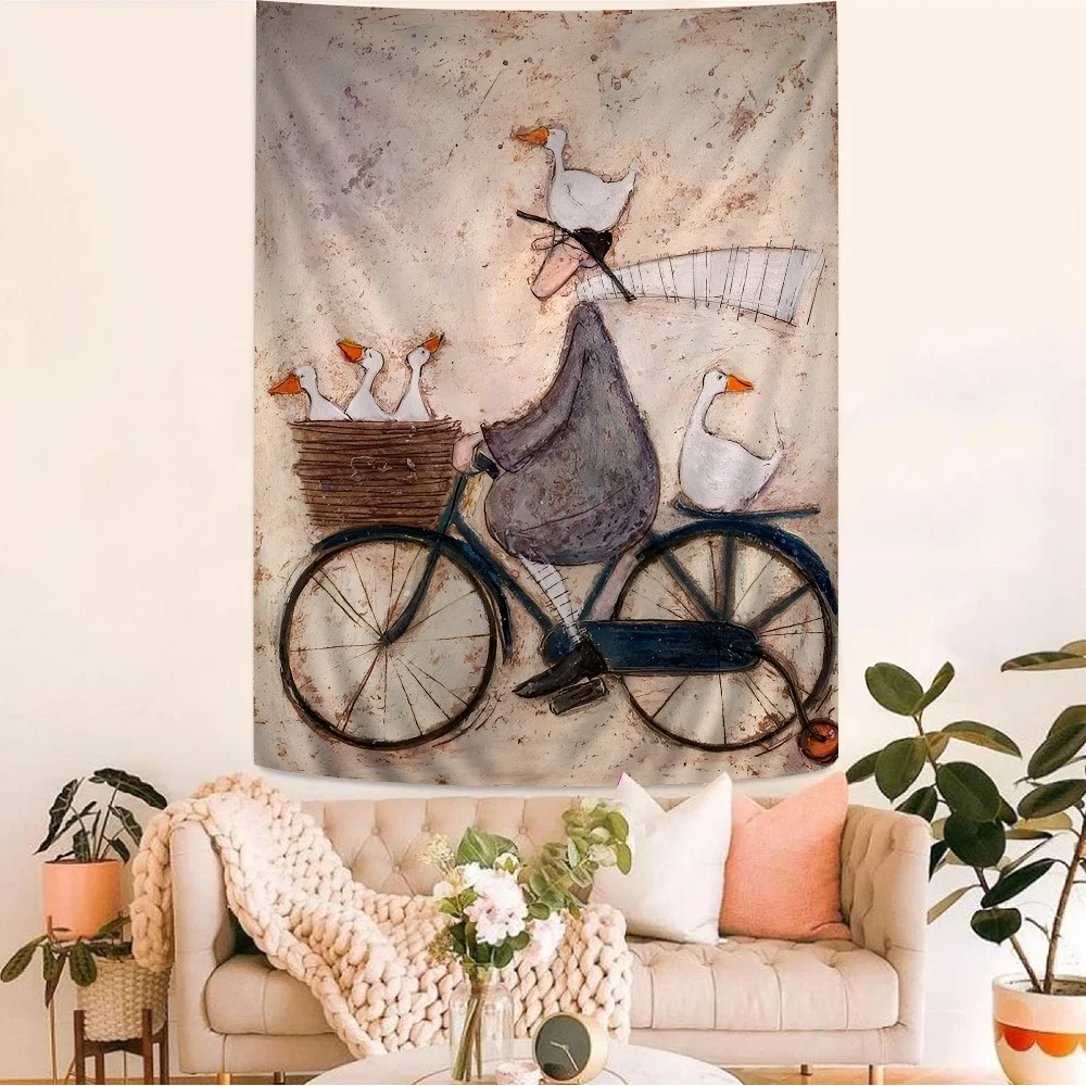 Сэм Тофт Арт Абстрактный Пейзаж Гобелен Полиэстер Хлопок Вязаный Ковер