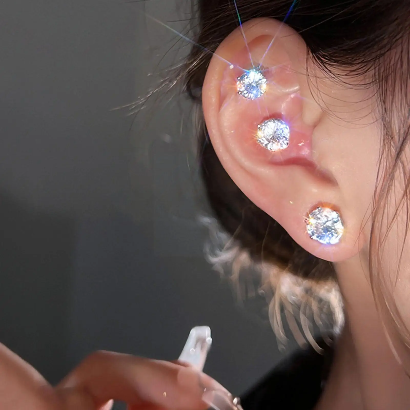 

Non Piercing Earring For Women Men Zircon Magnetic Ear Stud Punk Fake Magnet Earrings Body Jewelry Fashion Punk Earrings 1p T7j8