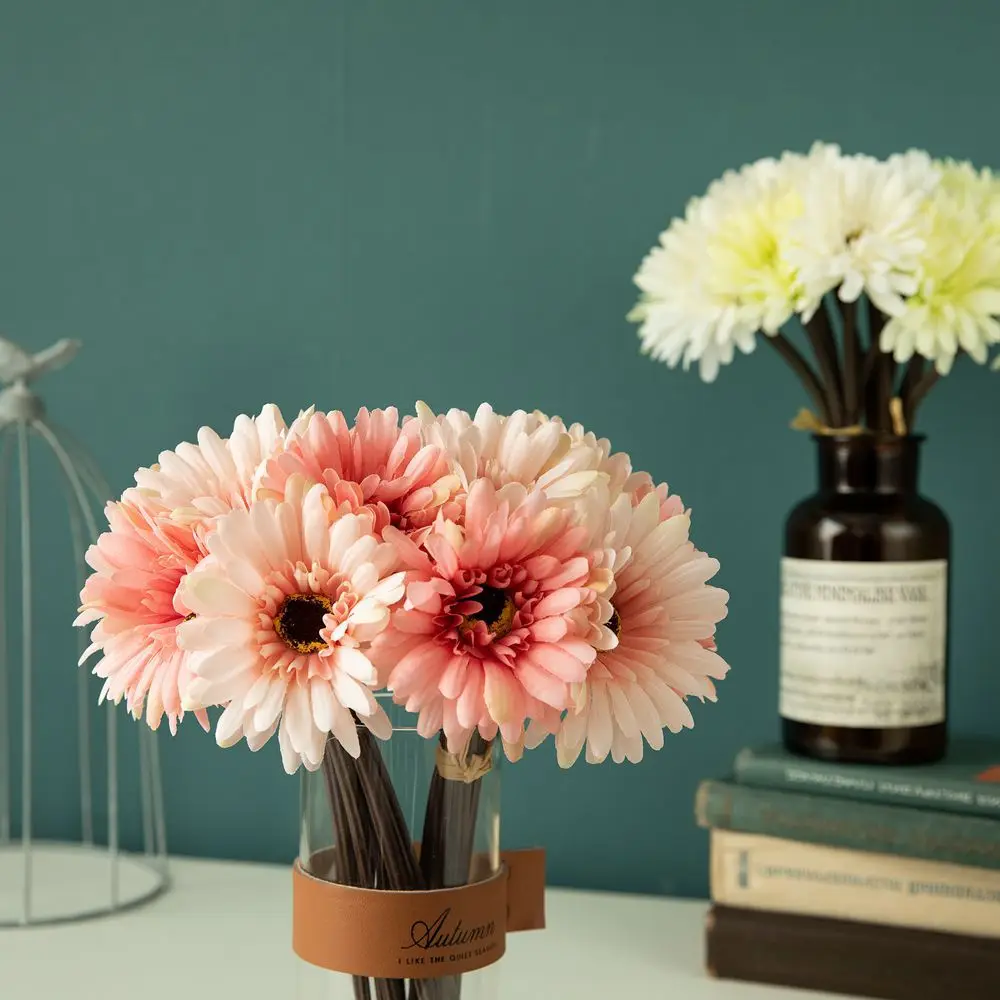 

Artificial Flower Head Cloth Simulation Chrysanthemum Flower Faux Flower Photo Props Flowre Artificiales
