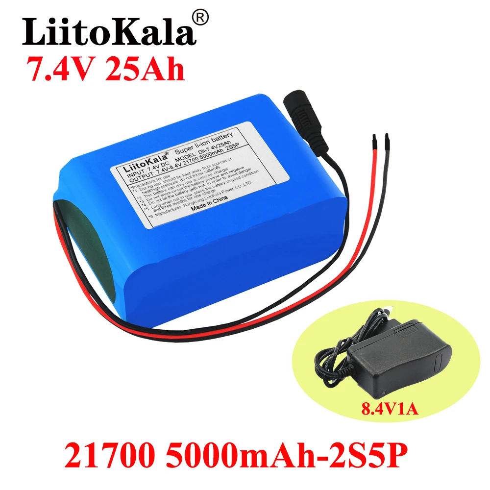 

Аккумуляторная батарея LiitoKala, 8,4 в, 25000 мАч, 21700 в, 25 Ач
