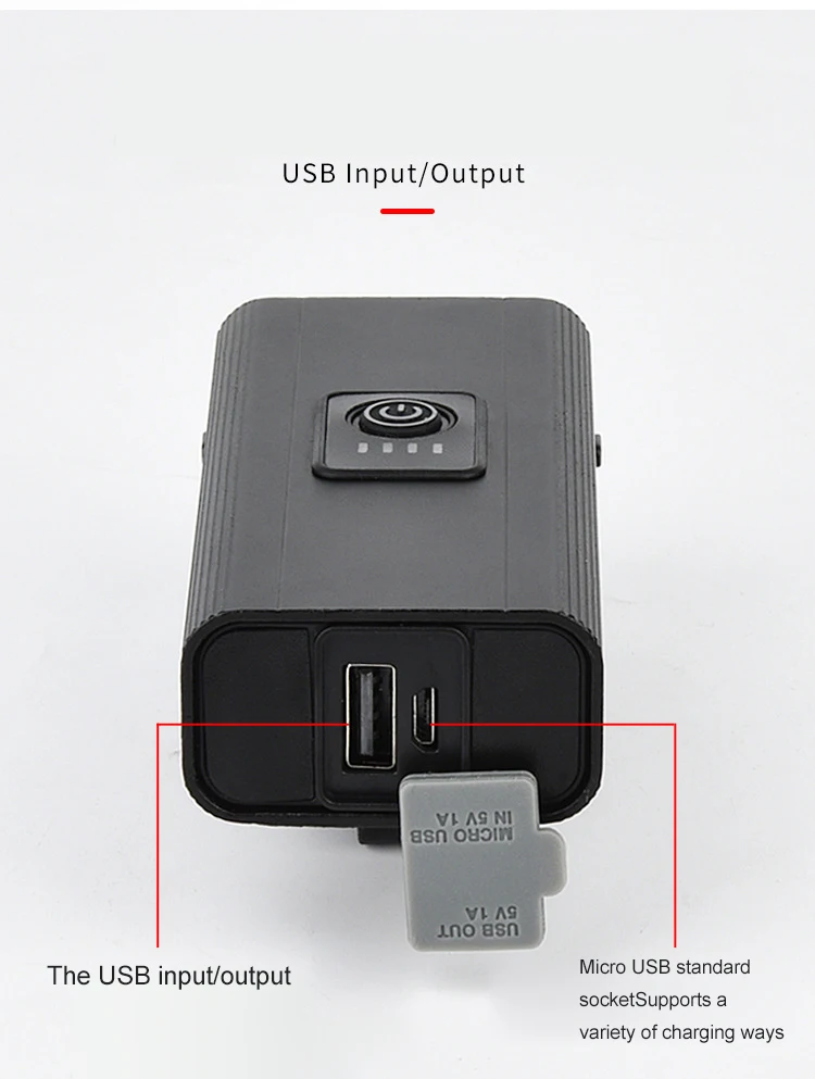 Велосипедный фонарь с зарядкой через USB водонепроницаемый задний и Передний для