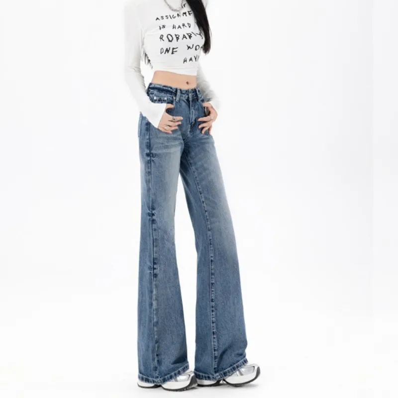 FINEWORDS винтажные потертые повседневные джинсы с высокой талией женские корейские