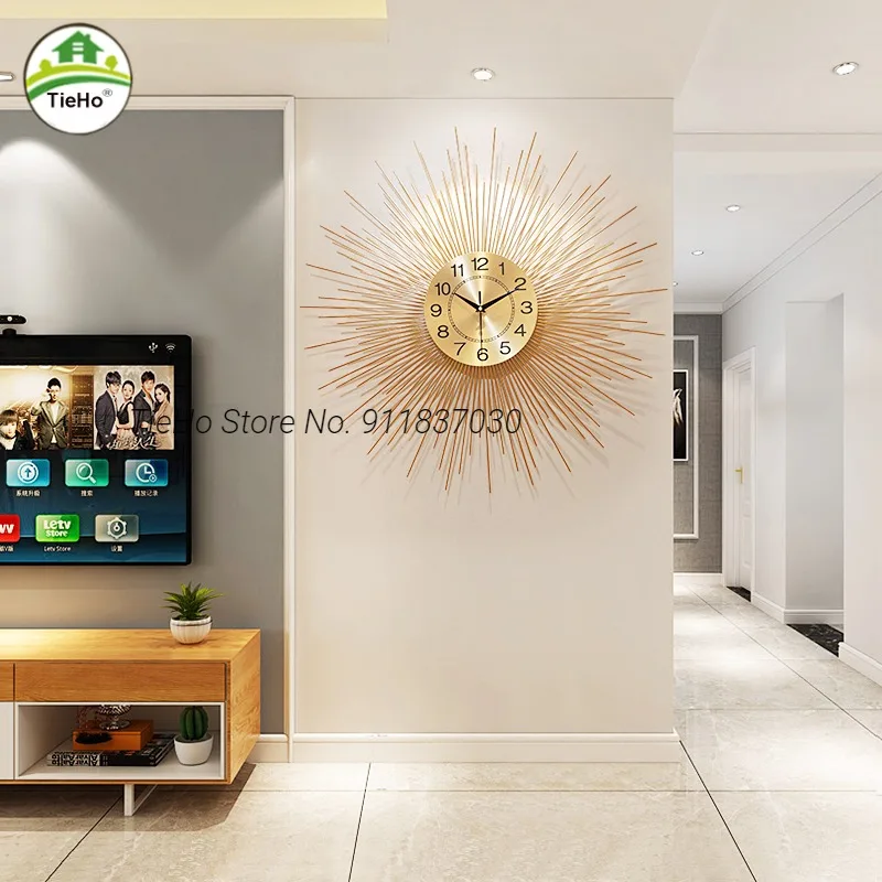 Diameter 60cm Luxury Clock Wall Clock Living Room Dining Room Home Wall Watch Nordic Simple Decoration Quartz Clock