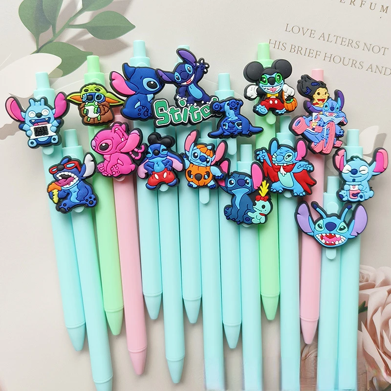 

Anime Disney Stitch Pen cartoon Macaron black 0.5 neutral Pen Boys Girls Student Writing Signature Pen stationery kids gift Toys