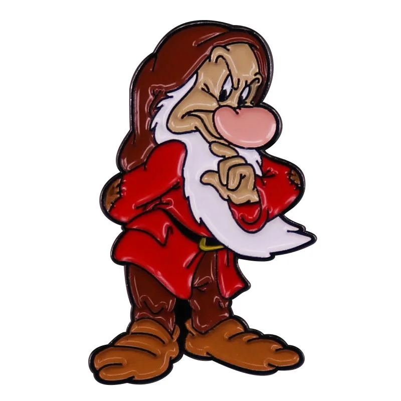 

Металлический значок Grumpy с изображением карлика из анимационного фильма
