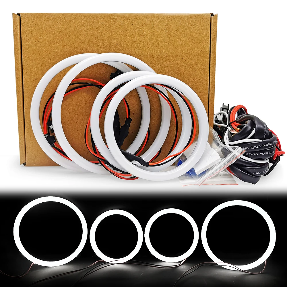 4 шт., дневные ходовые огни с кольцом-ореолом для Land Rover Range Rover L322 Sport L320 2005-2009 DRL