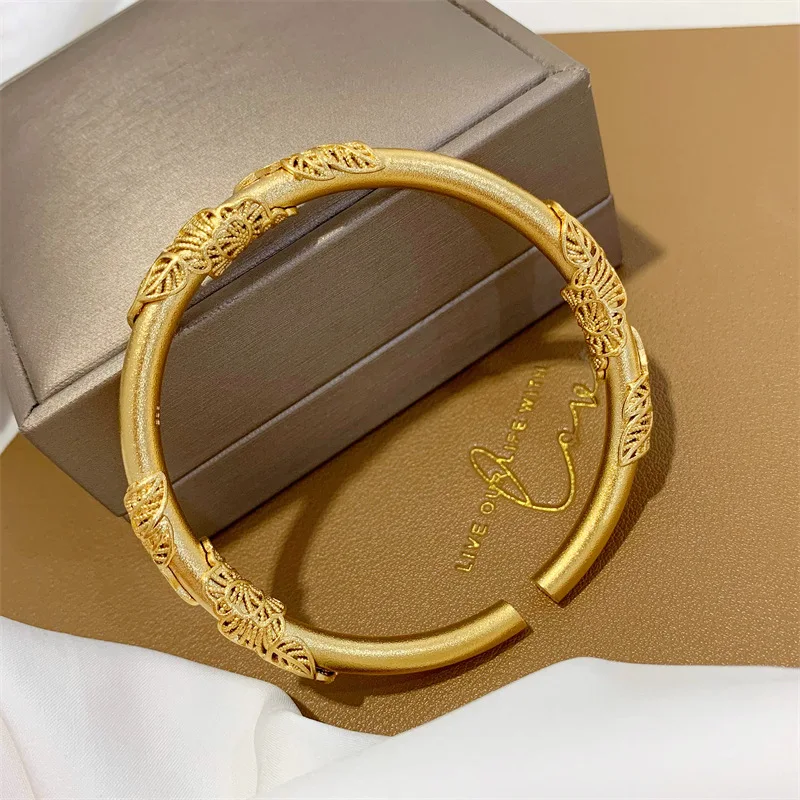 

New Acacia rattan Yue Nansha gold long not fading first ornaments ancient method inheritance female opening bracelet