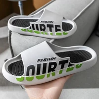 wotte mens outdoor slippers thick sole non slip men household flip flops fashion trend cool men casual slippers breathable