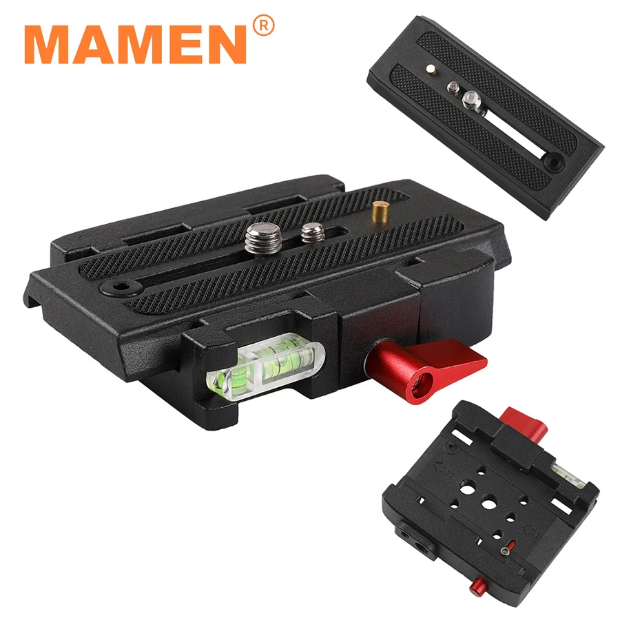 

MAMEN Detachable Quick Release Plate Tripod Plate with 1/4 inch 3/8 inch Screw for Canon Nikon SLR Camera Photography Accessory