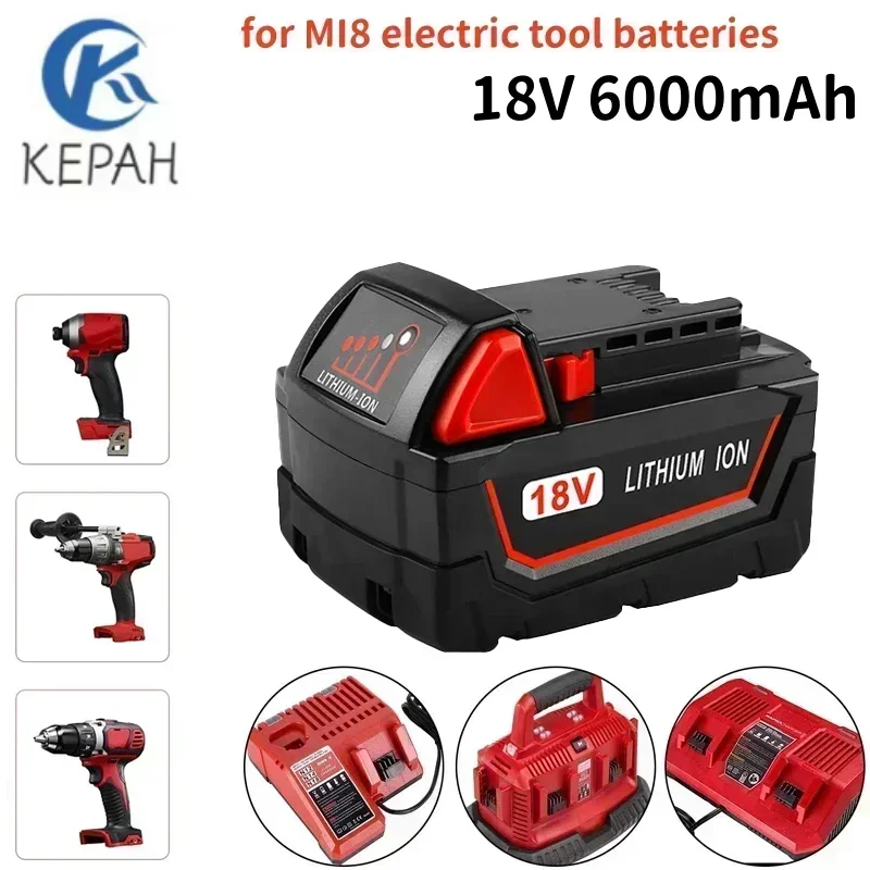 Новый аккумулятор для инструмента подходит нового Milwaukee 48-11-1815 48-11850 2646-20 2642-21ct