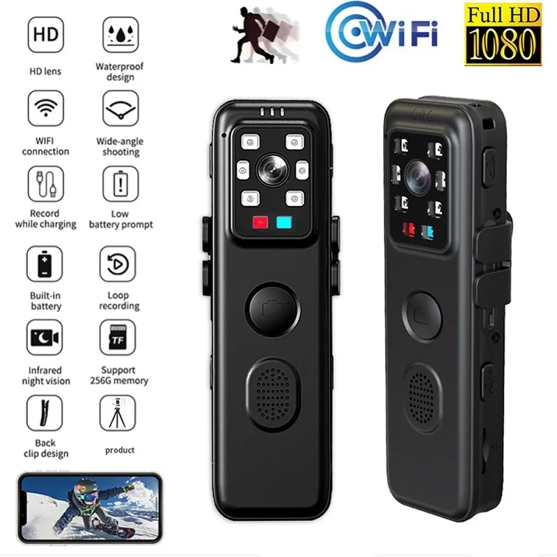 

F81 1080P WiFi мини-камера нательная полицейская камера маленький корпус велосипедная камера спортивный DV Автомобильный видеорегистратор регистраторы для помещений и улицы