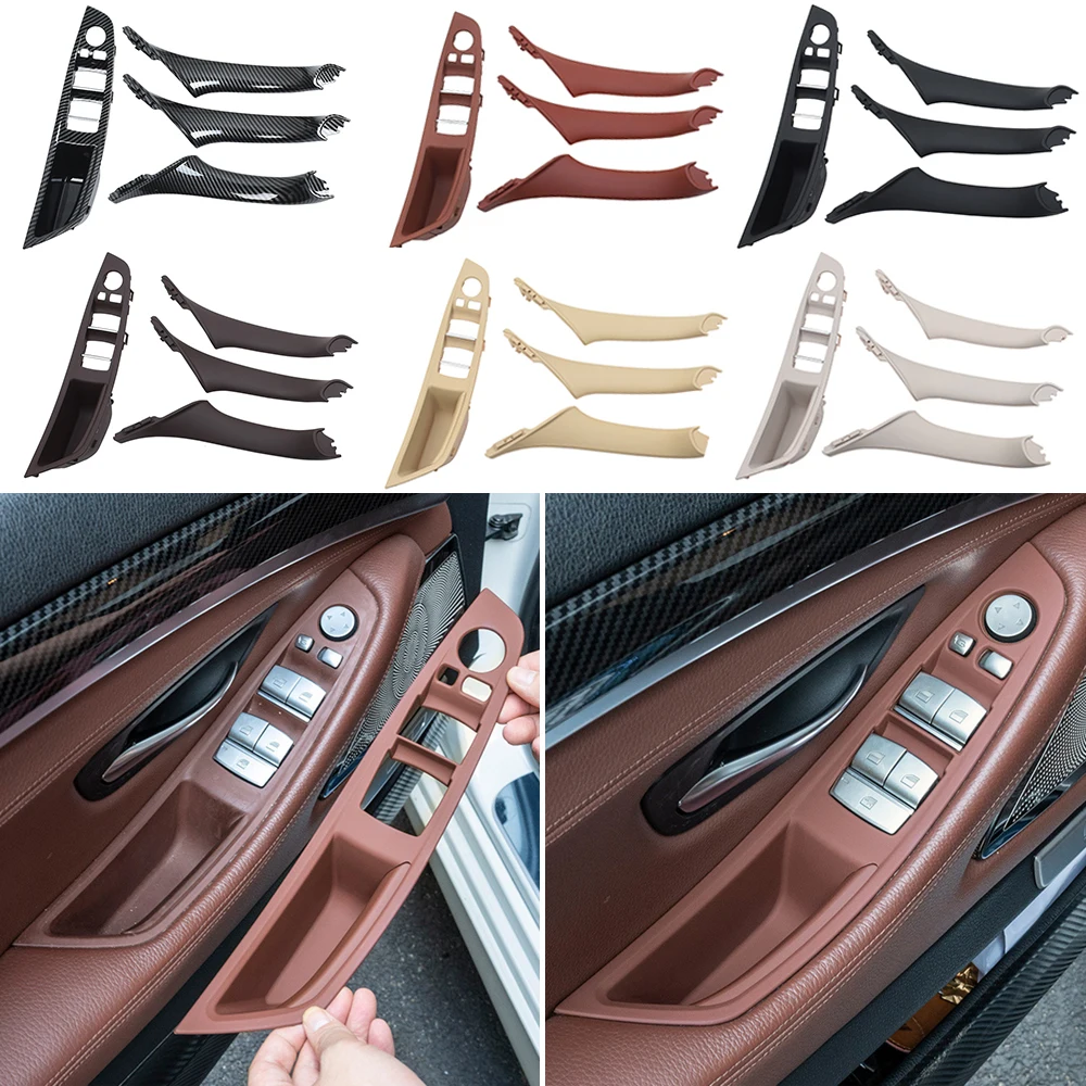 

Original Left Hand Drive LHD For BMW 5 series F10 F11 Gray Beige Black Car Interior Inner Door Handle Panel Pull Trim Cover