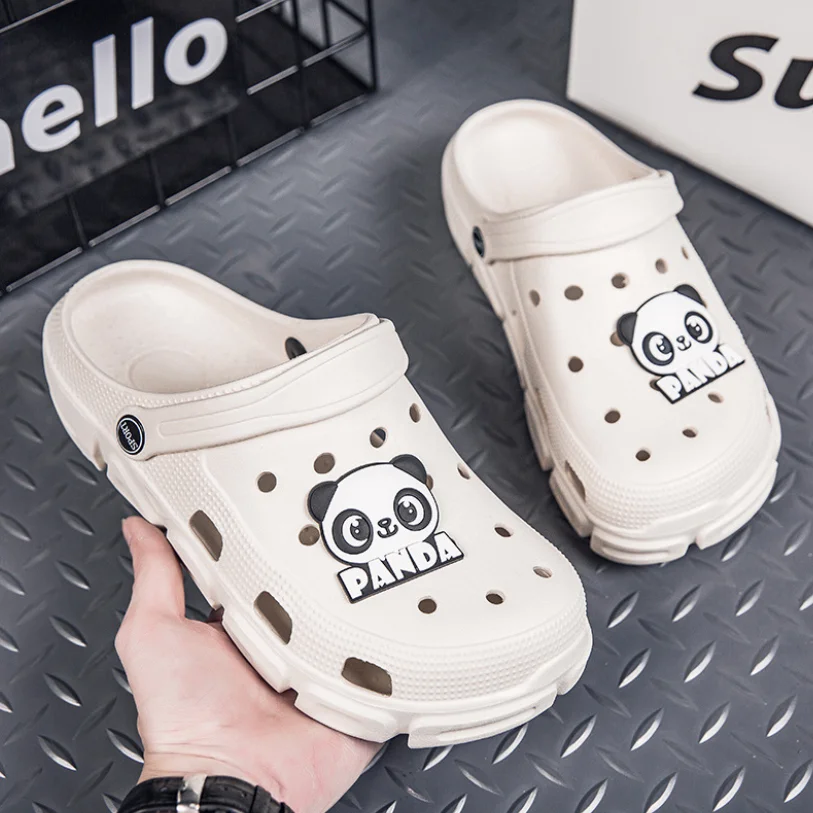 Causal Slippers Women Outdoor Clogs Thick Sole Beach Sandals Men EVA Non-slip Home Garden Hole Shoes Couple Slides