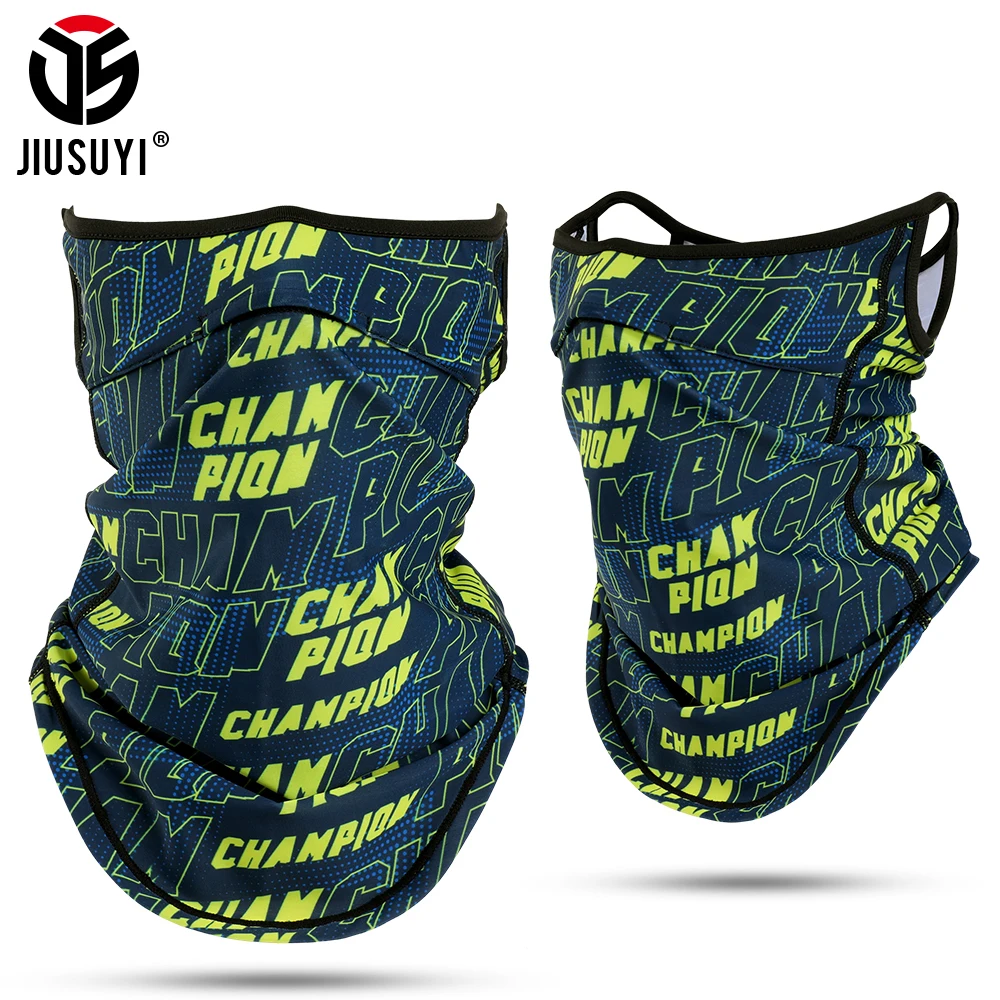 

Summer Bandana Half Face Mask Hanging Ear Ice Silk Neck Gaiter Tube Scarf Sports Outdoor Breathable Hiking Neckerchief Headwear