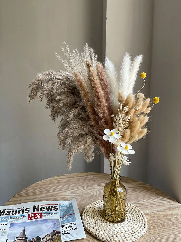 

Natural Reed Bouquet Of Dried Flowers Living Room Decoration Home Decoration Tabletop Ornaments Air-Dried Real Flowers