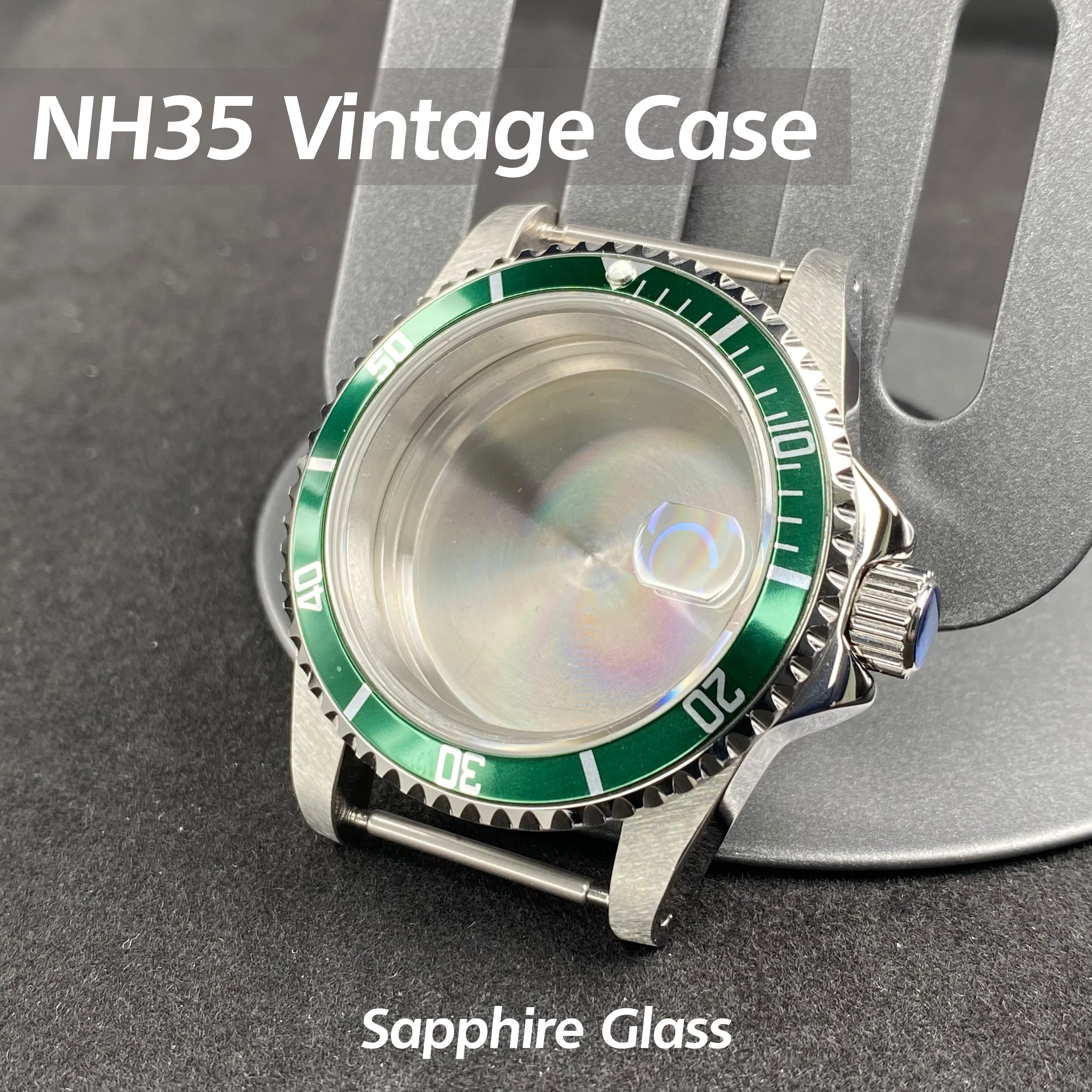 NH35 Серебристый корпус часов 39 5 мм Дата Нержавеющая сталь Сапфировое стекло