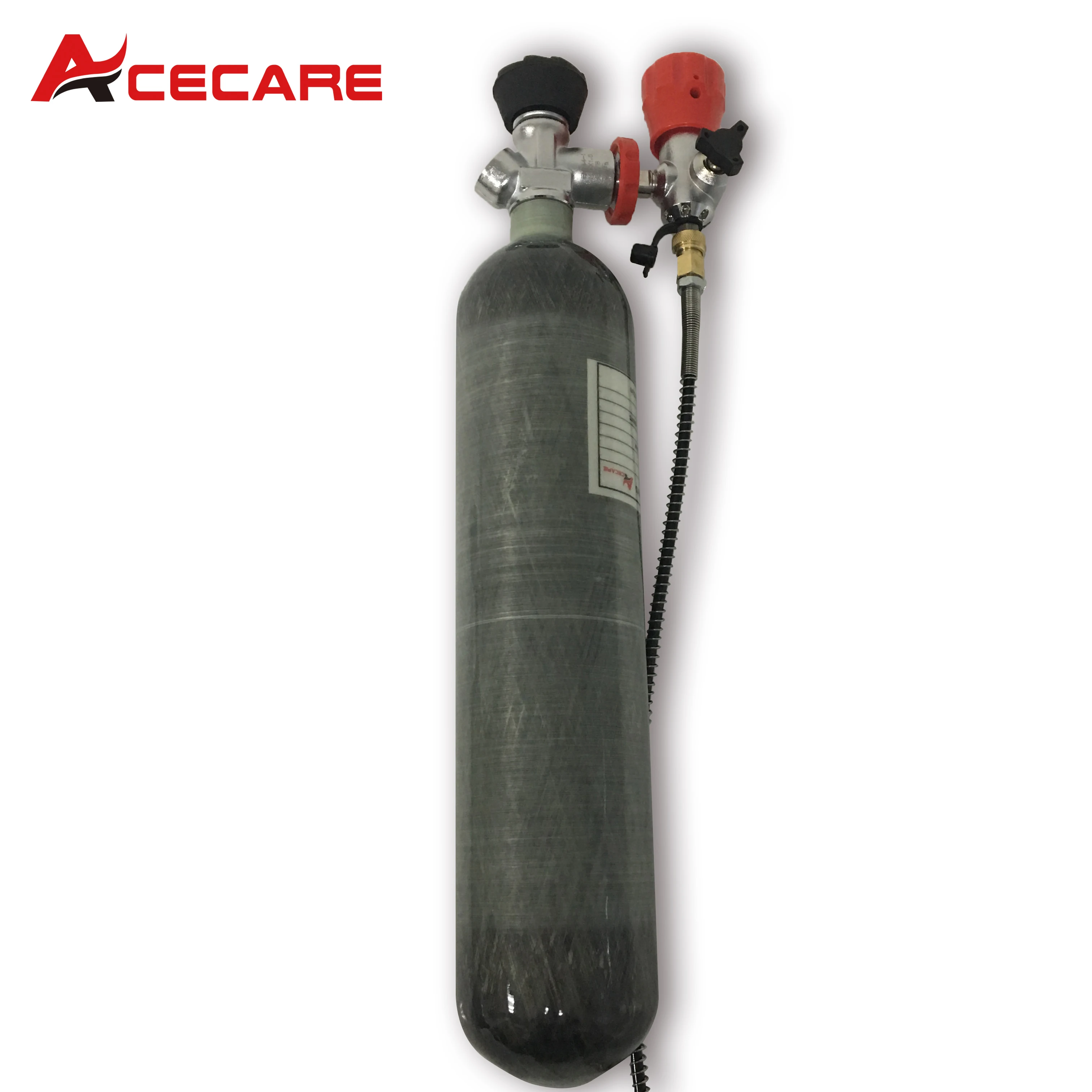 

Acecare 4500Psi Air Tank CE 2L 300Bar Carbon Fiber Cylinder High Pressure with Valve Filing Station For Scuba Diving RU Directly