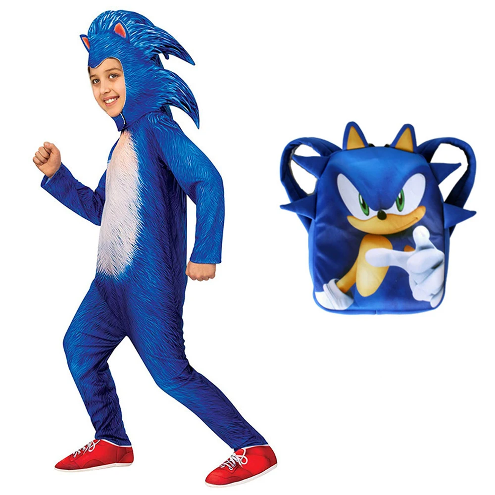

Kids Soniic Costume Cosplay Halloween Blue Heroic Hedgehog for Kids Carnival Party Suit Dress Up Halloween Carnival Costumes