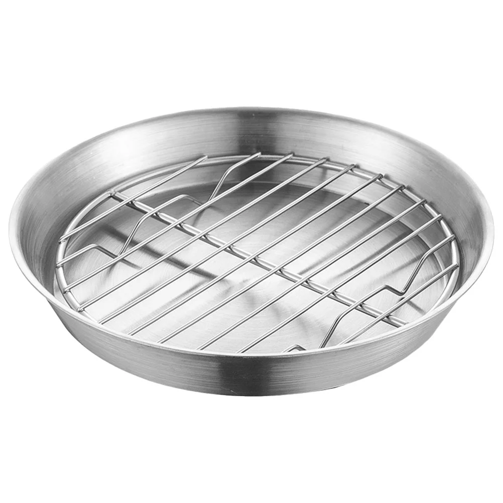 

Baking Dishes Oven Small Roasting Pan Metal Tray Rack Stainless Steel 304 Grill Plate Mesh Pans