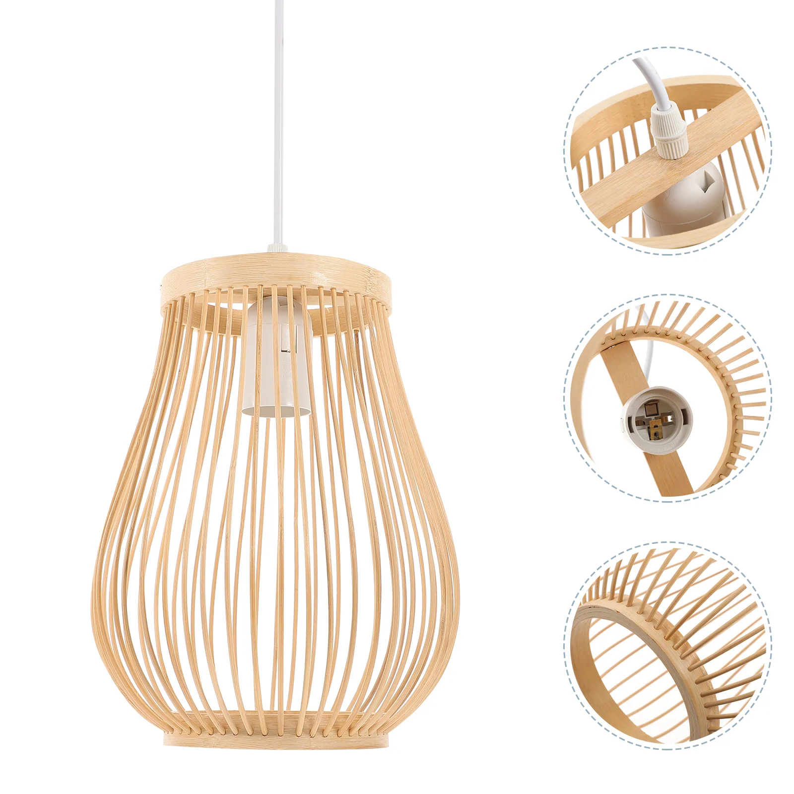 

Bamboo Chandelier Lampshade Bohemian Light Pendant Chinese Style Lighting Hanging Lights Kitchen Abs