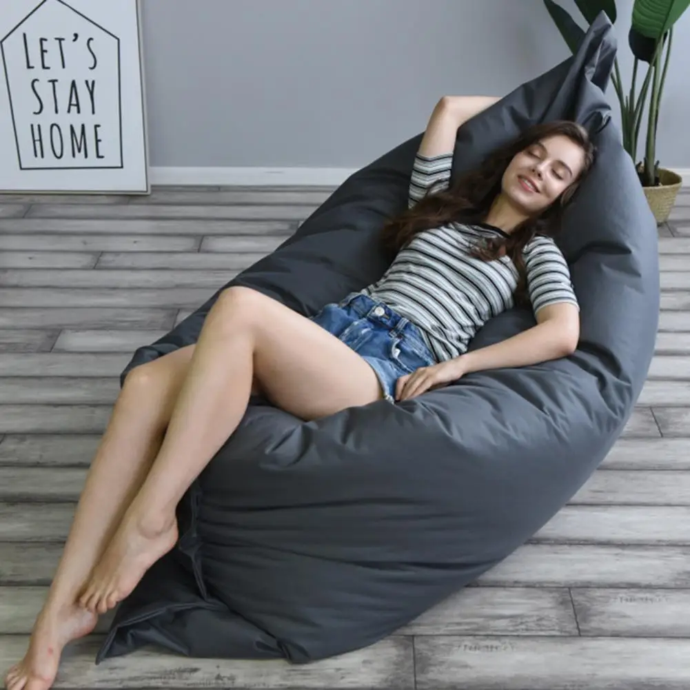 

Great Multi-color Optional Bean Bag Sofa Cover Washable 100x140cm Public Place Tatami Lazy Couch Slipcover Dustproof