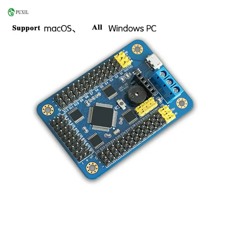 

USB 32 channel steering gear control board steering gear controller steering gear driver support PS2 handle support MP3