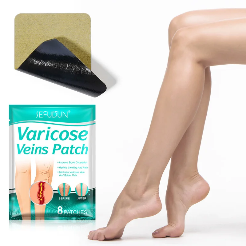

8pcs/bag Varicose Veins Patch Relief Leg Vasculitis Spider Varicose Vein Patch Varicose Veins for Legs Improve Blood Circulation