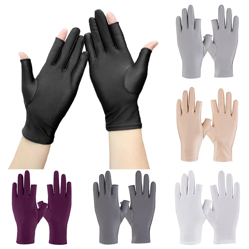 

Thin Short Half Finger Bike Gloves Men Women Tight Fitness Summer Sports Driving Biking Gloves 1 Pair High Elastic Mittens
