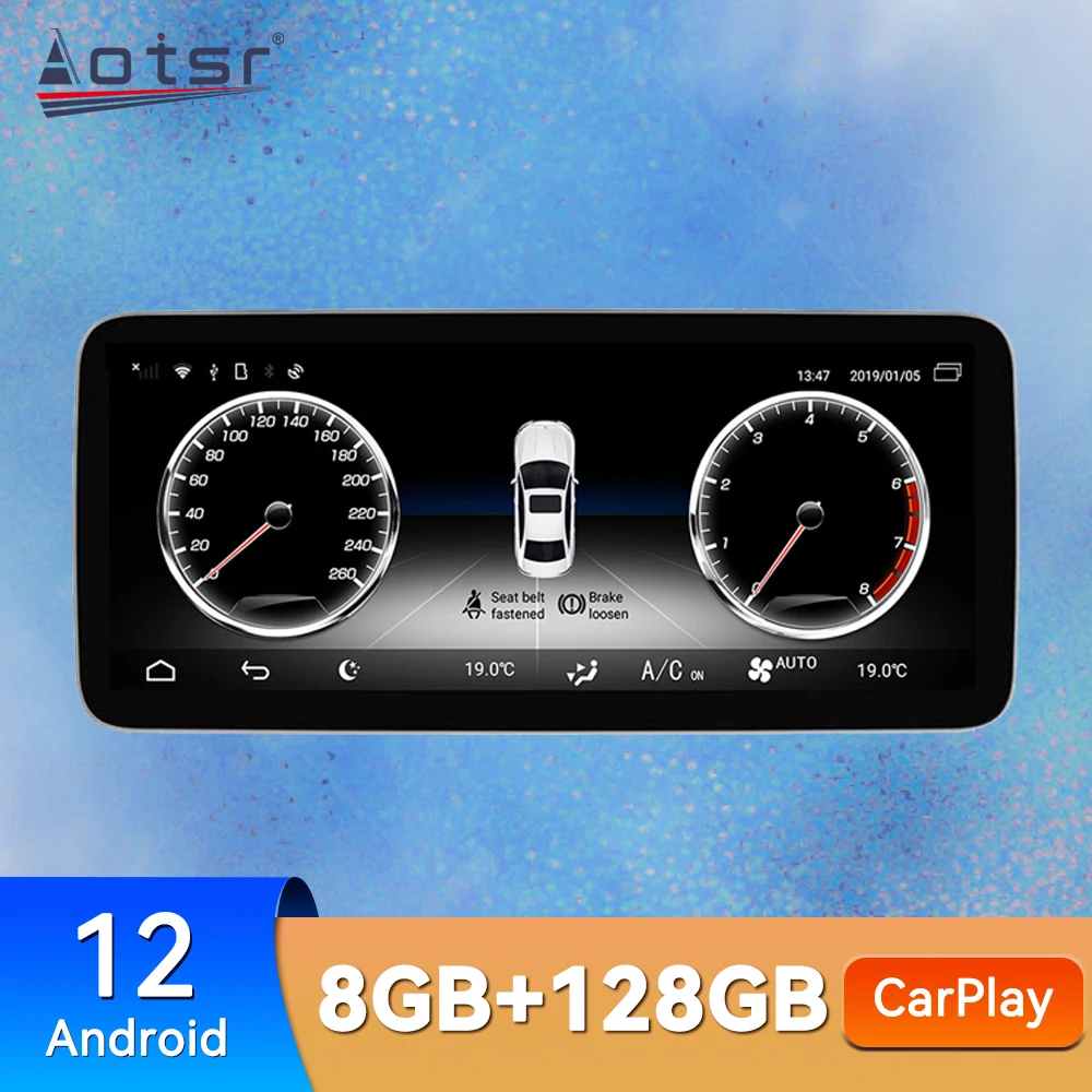 

Carplay для Mecerdes Benz C-W205 GLC-X253 2015-2022 V-W446 2016-2022 Android 12 автомобильное радио, стерео, GPS, мультимедийный плеер, головное устройство